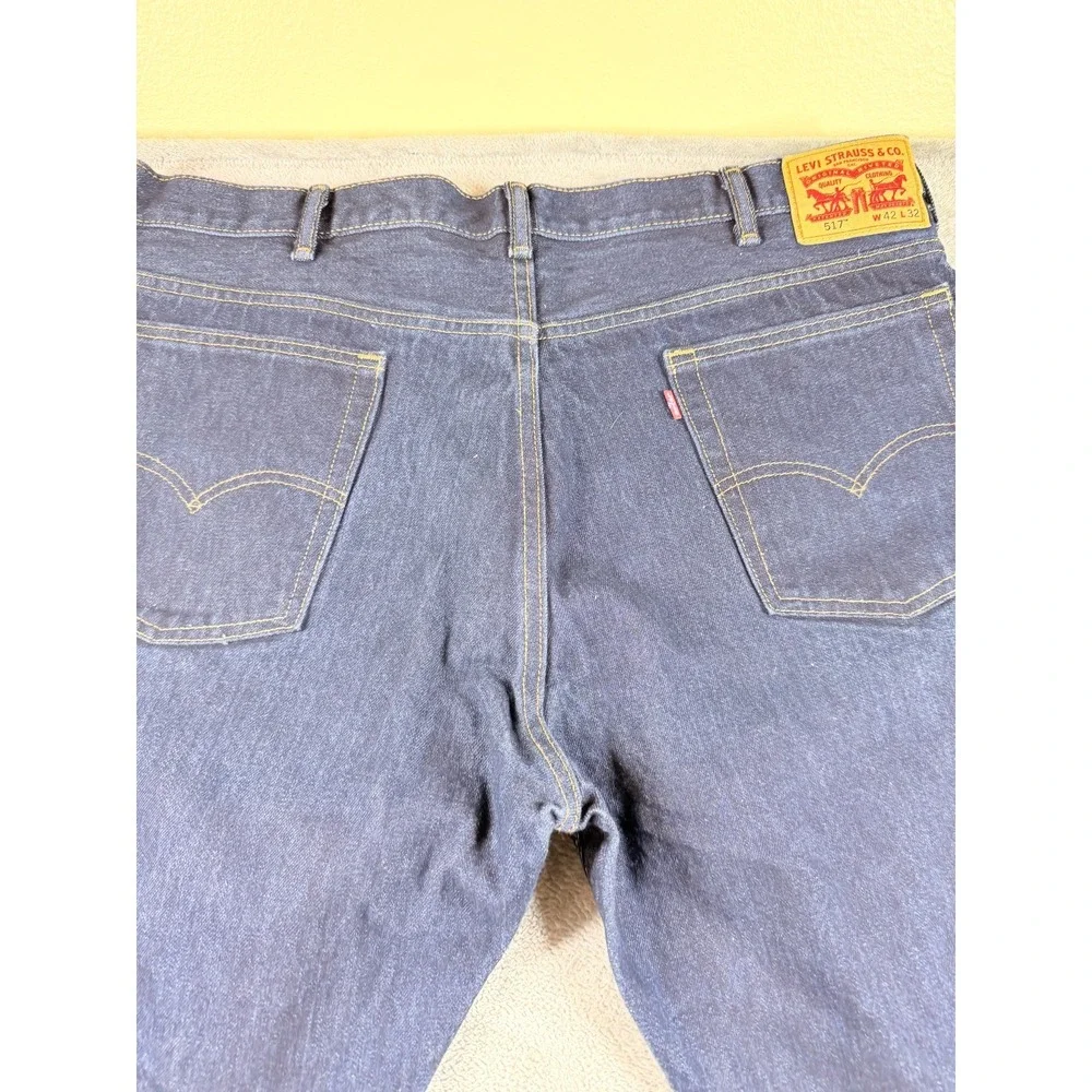 Levi's 517 Bootcut Jeans Tag 42x32 Dark Wash Denim